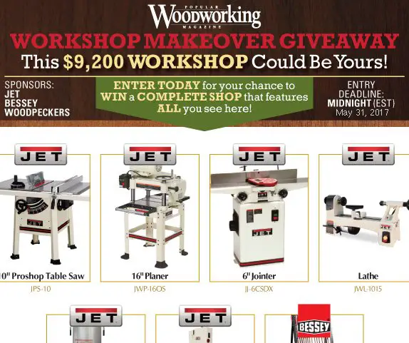 2017 Workshop Makeover Sweepstakes