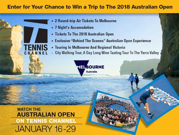 2018 Australian Open Trip Giveaway Sweepstakes
