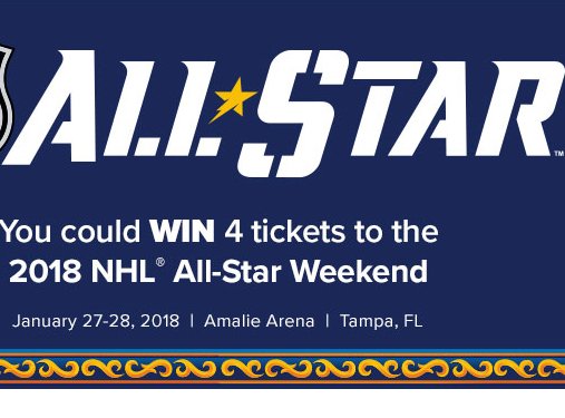 2018 NHL All Star Weekend Sweepstakes