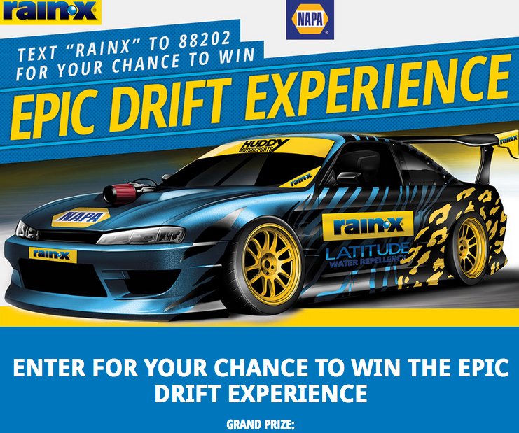 2018 Rain-X And Napa Drift Experience Sweepstakes