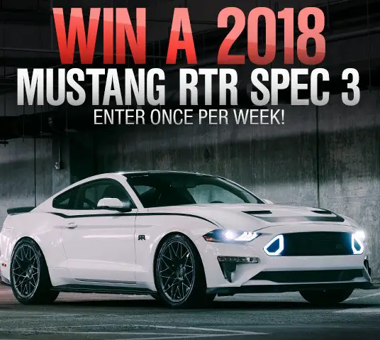 2018 RTR Spec 3 Mustang Giveaway