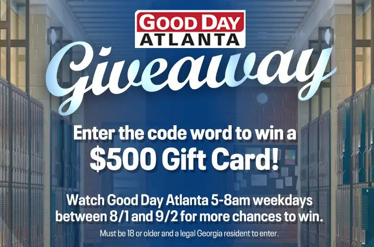 2022 Fox 5 Atlanta Contest - Good Day Atlanta $500 Gift Card Giveaway
