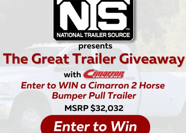 2022 Great National Trailer Source Giveaway - Win A $32,000 Cimarron 2 Horse Bumper Pull Trailer