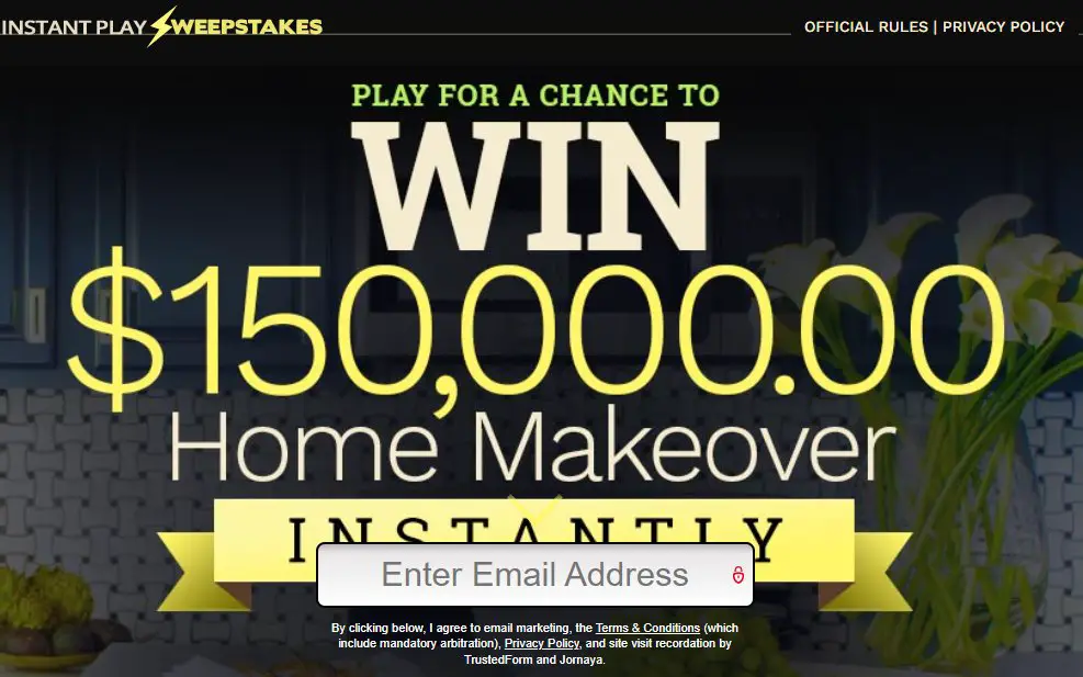 2022 Instant Play $150,000 Sweepstakes - Win $150,000 For A Home Makeover