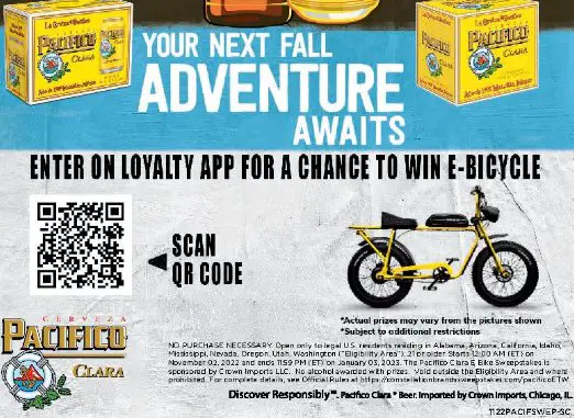 2022 Modelo Especial Pacifico Clara E Bike ETW Sweepstakes - Win A $5,000 Electric Bike