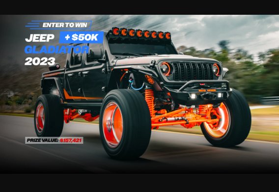 2023 Jeep Gladiator Rubicon & $50,000 Cash Giveaway – Win A 2023 Jeep Gladiator Rubicon & $50,000 Cash