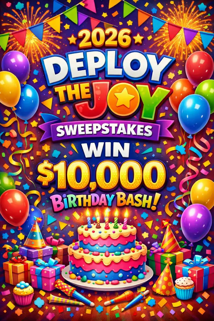 2026 Deploy The Joy Sweepstakes - Win a $10,000 Birthday Bash