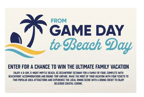 2026 Kroger HSFB X Visit Myrtle Beach Sweepstakes - Win a Myrtle Beach Family Vacation
