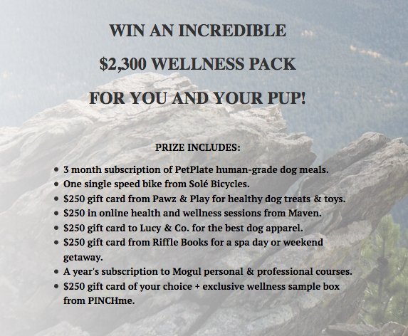 $2,300 Wellness Pack Giveaway