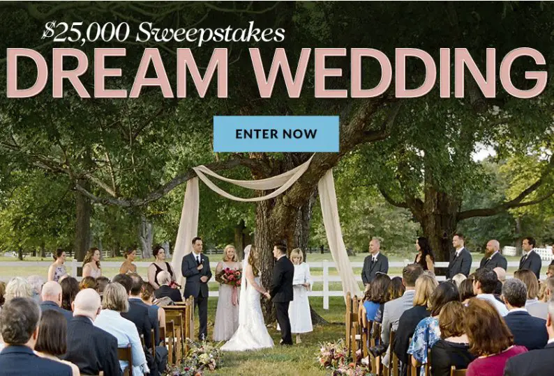 $25,000 Dream Wedding Sweepstakes