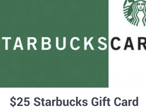 $25 Starbucks Gift Card