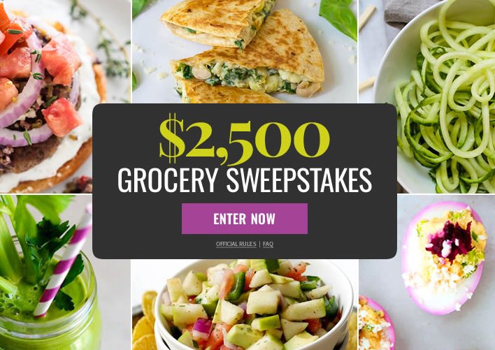 $2,500 Grocery Stock Up Sweepstakes!
