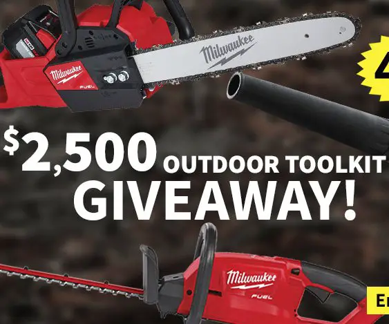 $2500 Milwaukee Outdoor Toolkit Giveaway
