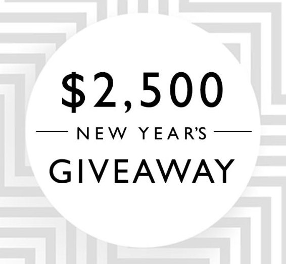 The $2500 New Year Giveaway