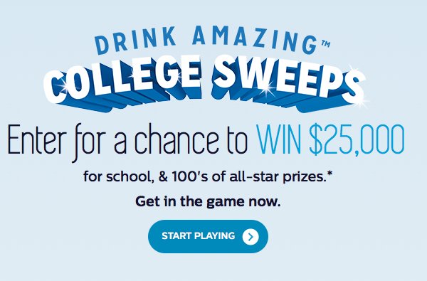 $25,000 Brita Drink Amazing College Sweepstakes!