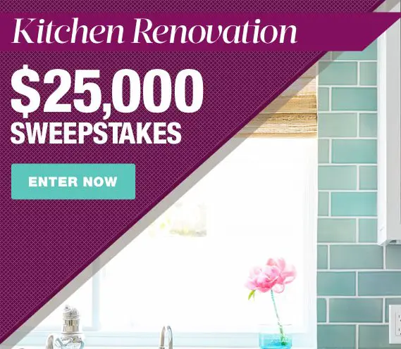 $25,000 Kitchen Renovation Sweepstakes