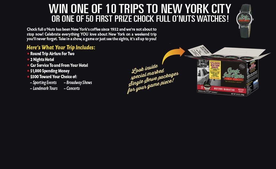 $25,000 New York Minute Instant Win!