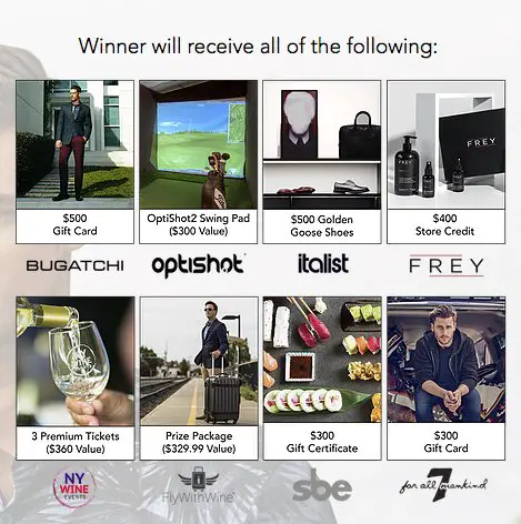 $3,000 Men's Giveaway