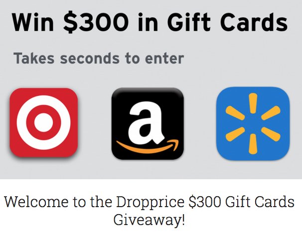$300 Gift Cards Giveaway