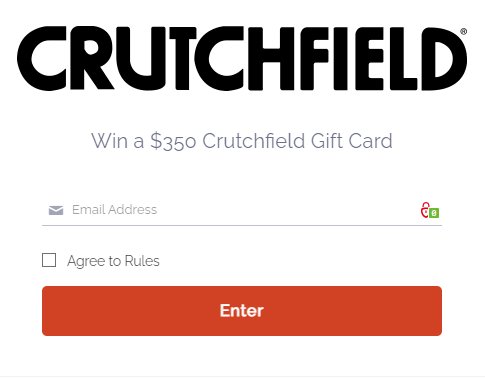 $350 Crutchfield  Great Gear Giveaway - Win A $350 Gift Card