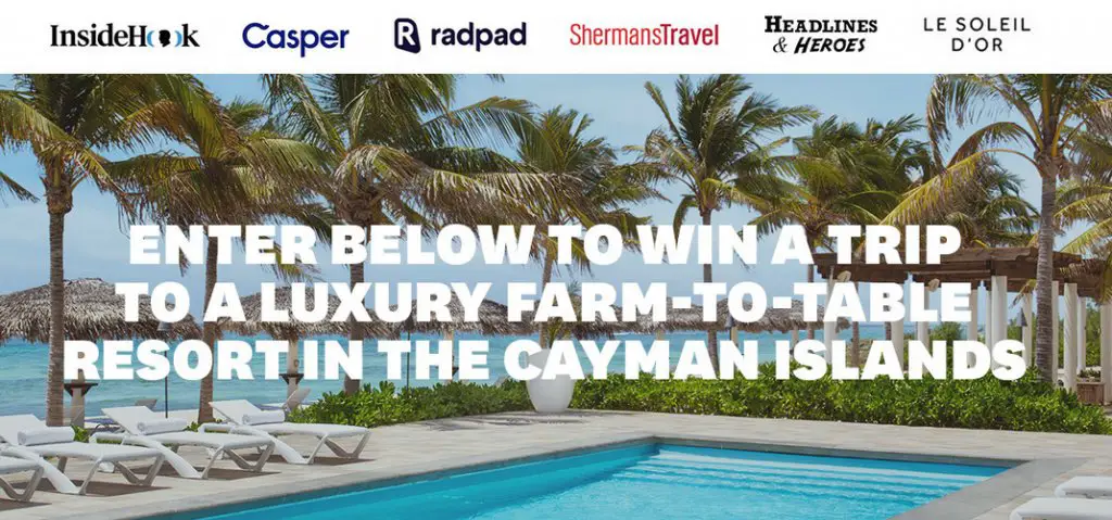 $3,970 Inside Hook Cayman Islands Farm-to-Table Sweepstakes!