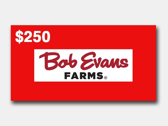 4 x $250 Bob Evans Farms Gift Cards
