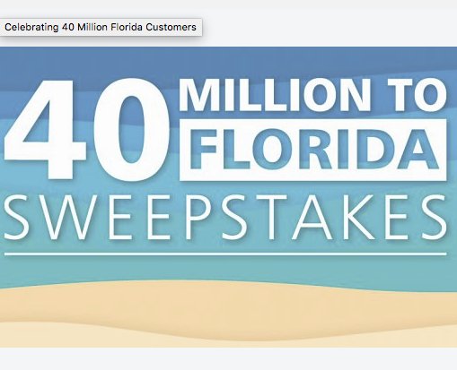40 Million To Florida Contest