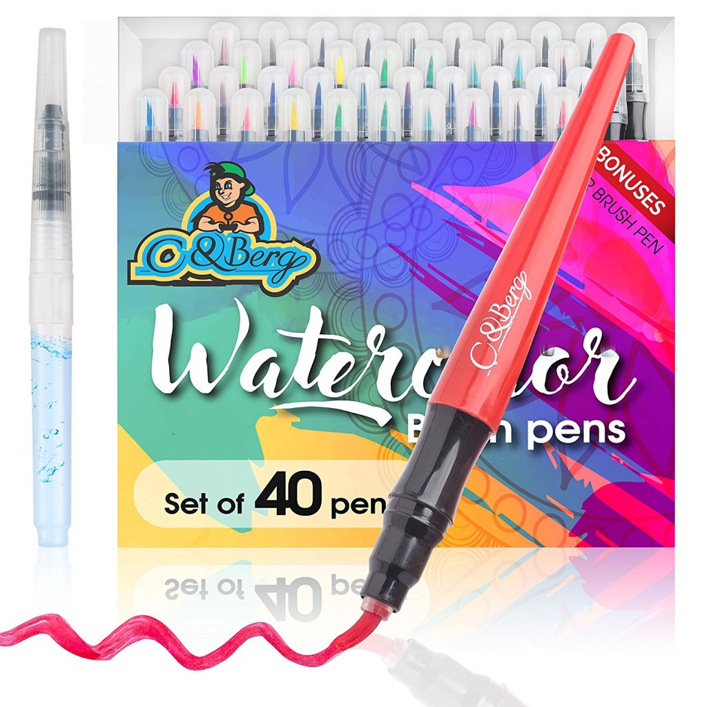 40 Watercolor Brush Pens Set Instant Win Giveaway