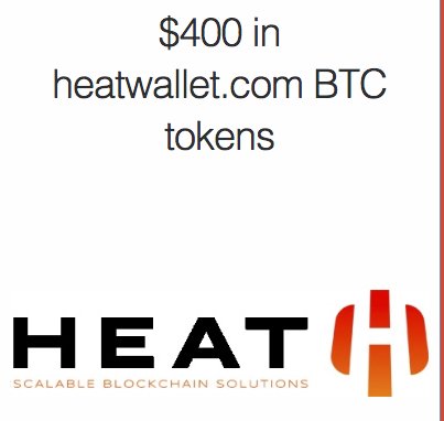 $400 In Heatwallet.com Bitcoin Tokens