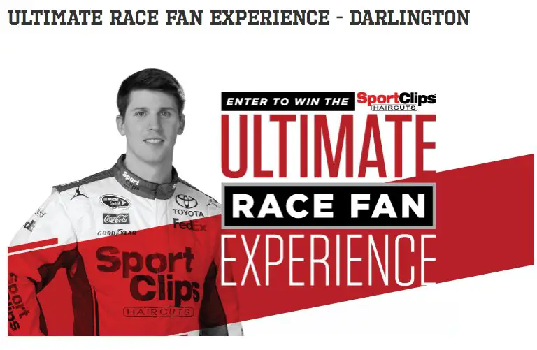 $4,540 Sports Clips Ultimate Race Fan Experience-Darlington Sweepstakes!
