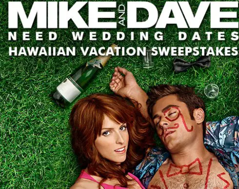 $4,950 Cinemark Mike and Dave Need Wedding Dates Hawaiian Vacation Sweepstakes!