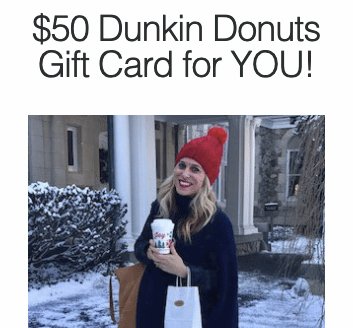 $50 Dunkin' Gift Give Giveaway