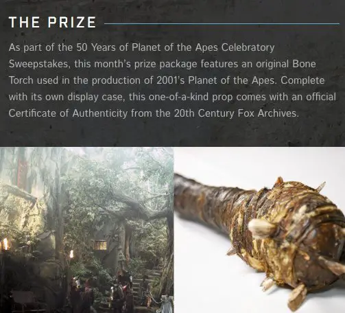 50 Years of Planet of the Apes Sweepstakes