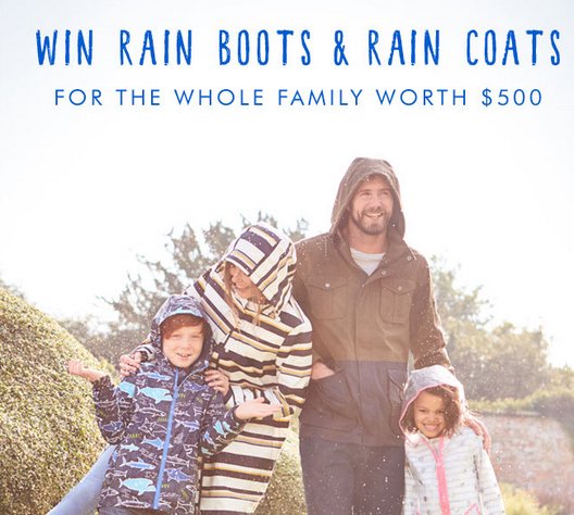 $500 Family Rain Gear Sweepstakes