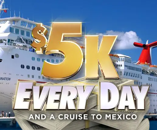 $5000 EVERY DAY Chance to Win!