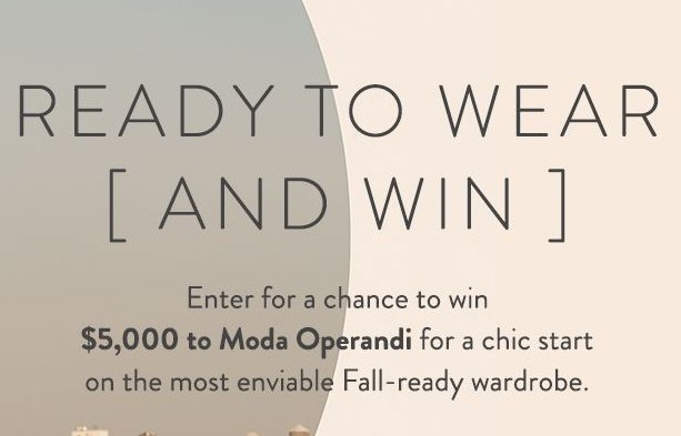 $5,000 Moda Operandi Sweep!