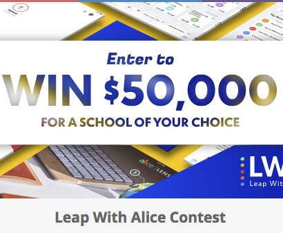 $50K for a School of Your Choice Sweepstakes