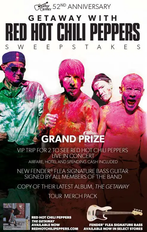 52nd ANNIVERSARY SWEEPSTAKES WITH THE RED HOT CHILI PEPPERS!