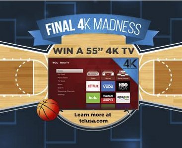 55 inch TCL Roku TV Giveaway