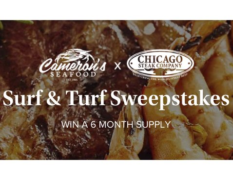 6 Month Giveaway, Cameron's Seafood