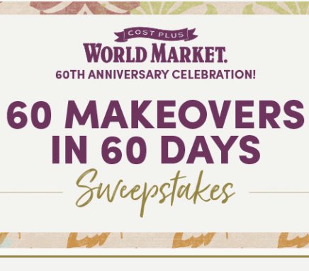 $60,000! 60 Makeovers in 60 Days Sweepstakes