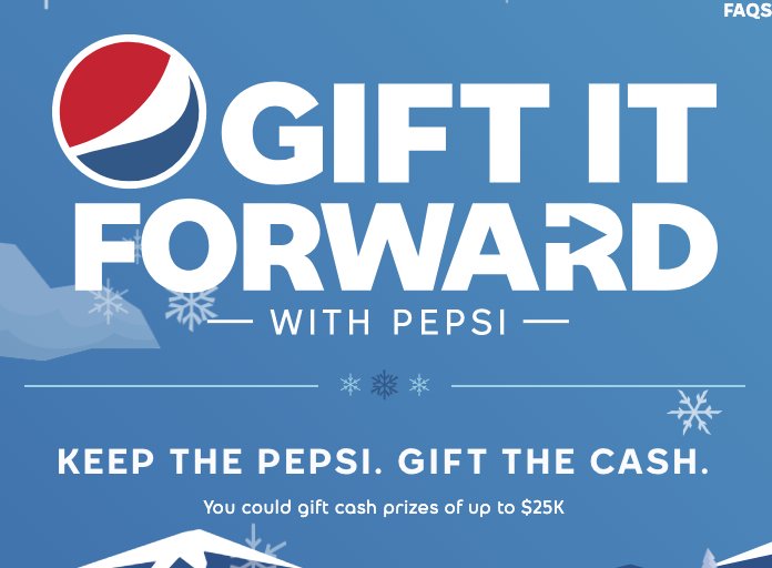 $612,500.00 Gift It Forward with Pepsi Holiday