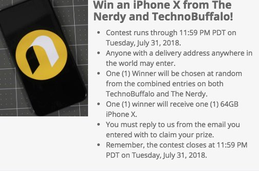64GB iPhone X Giveaway