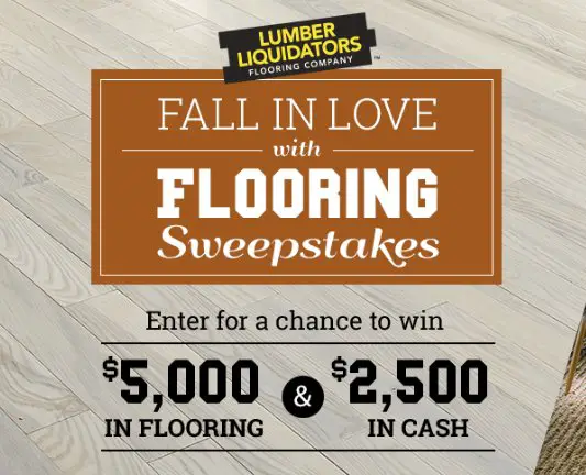 $7,500 Fall In Love with Flooring Sweepstakes