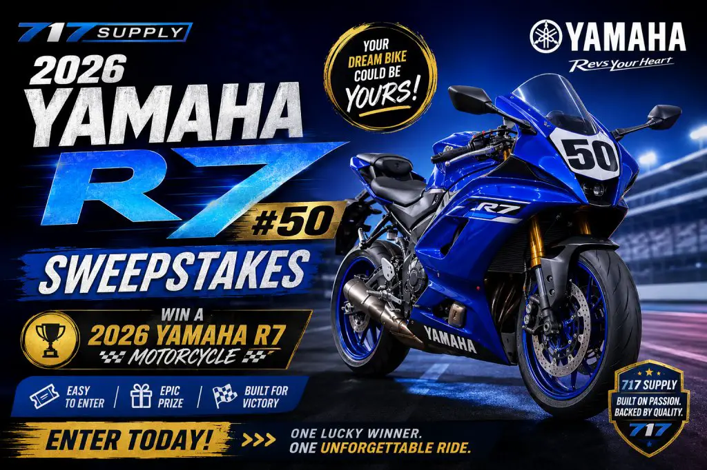 717 Supply 2026 Yamaha R7 #50 Sweepstakes – Win A 2026 Yamaha R7 Motorcycle