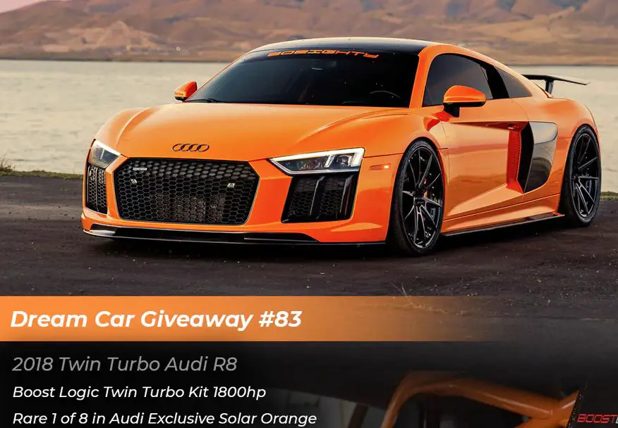 80Eighty Dream Car Giveaway - Win A 1800HP AUDI R8 + $60,000 Cash.