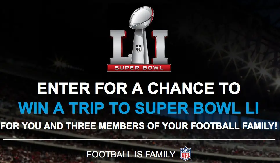 $8,900 Super Bowl LI Football is Family Sweepstakes!