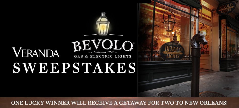 A $4700 trip to New Orleans in the Bevolo Veranda Sweepstakes!