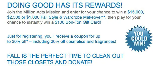 A Million Acts of Goodwill Sweep!