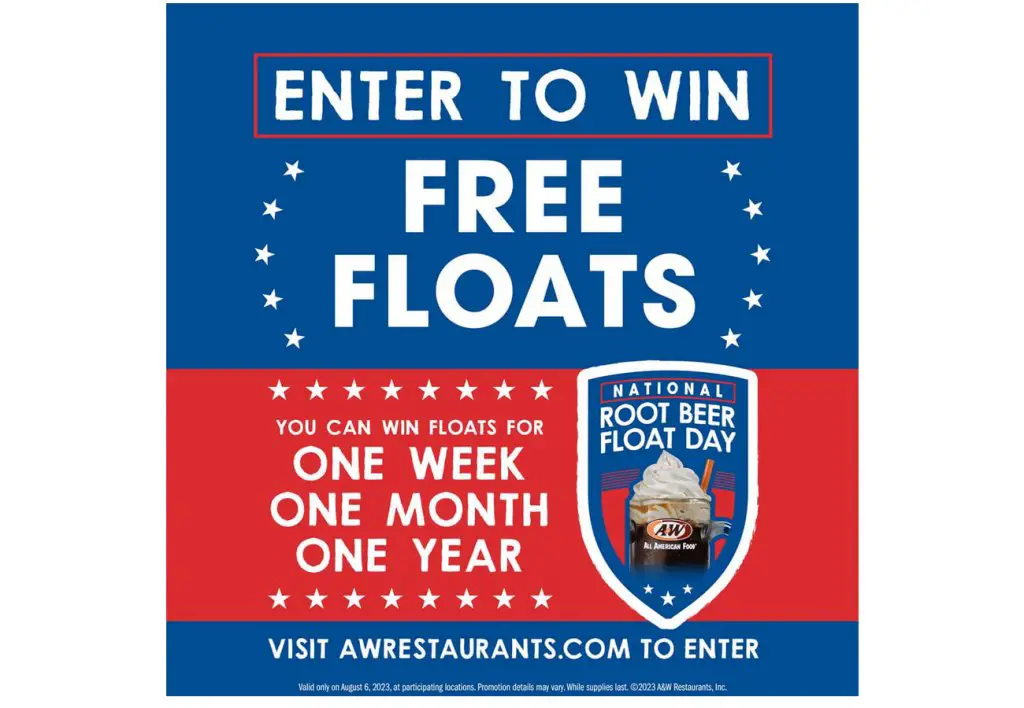 A&W Restaurants, Inc. Float Into Summer Sweepstakes - Win A Year's Worth Of Root Beer Float